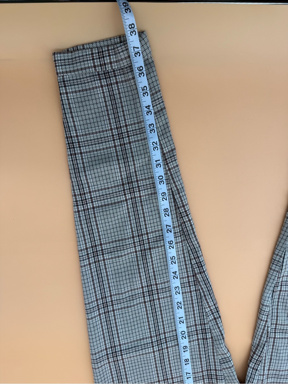 Sonoma Plaid Elastic-Waist High-Waist Dress Up Business Casual Pants Light Gray - Picture 5 of 5